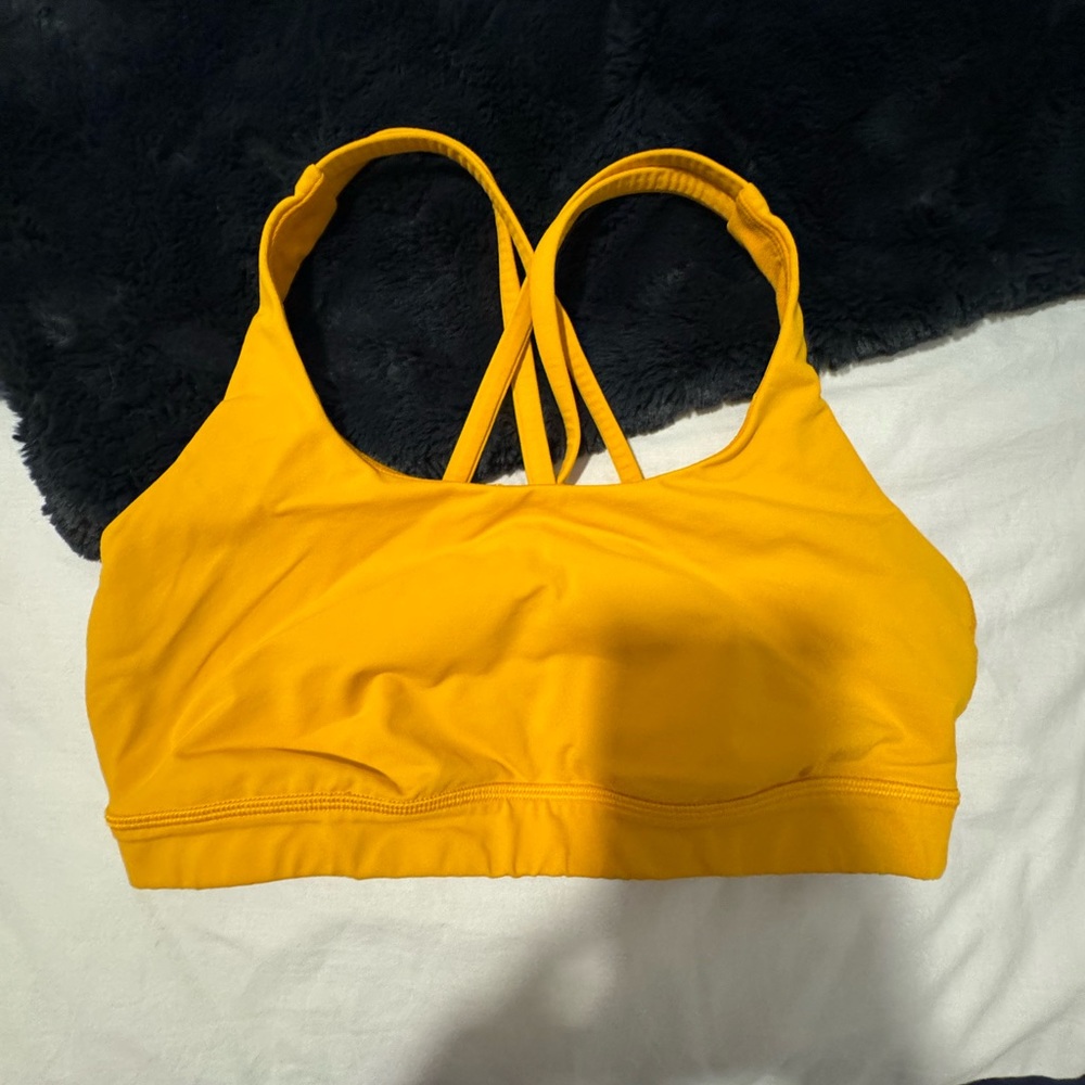 Orange lululemon sports bra